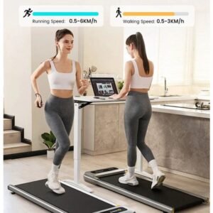 Loopband - Walking Pad - Wandelband - Hardloopband - Loopbanden - 2.5PK - Onder Bureau Loopband - 120kg Belastbaar - Draagbaar - LED Display - Snelheid tot 6 km/u - Voor Thuisgebruik (8721577054822)