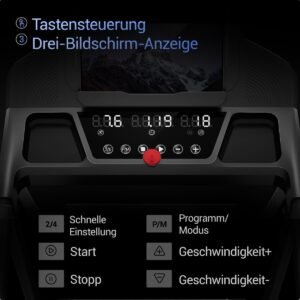 Loopband voor Thuis - House&Garden MountainRun Pro X12 - Inklapbare Loopband met 15% Helling - Elektrische Treadmill 12 km/u - 3.0 PK Motor - LED Display - Schokabsorberend - Max 136 kg - Zwart (9508711481671)