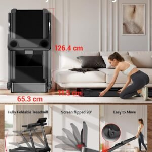 Loopband voor thuis - Fitness apparaat - Intensief trainen - 16% helling instelbaar - 180 kg belasting - Zwart (9101241311212)