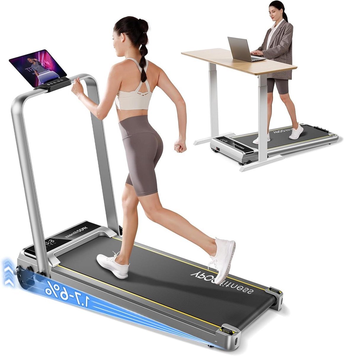 Loopband voor thuis - Wandelplatform Hometrainer - Thuisconditie opbouwen - Inklapbaar met helling - Tot 140 kg - Zwart (9101267946474)