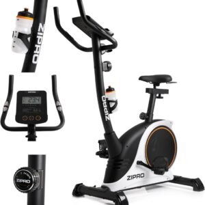 Magnetische Hometrainer - Fitnessfiets Binnen - Cardio Training - 8 Weerstandsniveaus - 150 kg Belasting - Zwart (9101300407092)