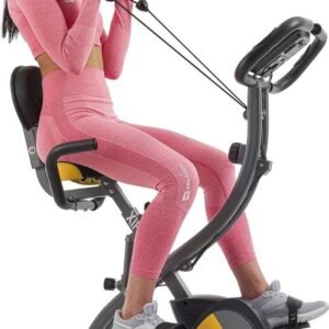 Magnetische Hometrainer - Fitnessfiets Opvouwbaar - Thuis Trainen - 3-in-1 met Weerstandsbanden - 106 x 54 x 108 cm - Gouden (9101205168487)
