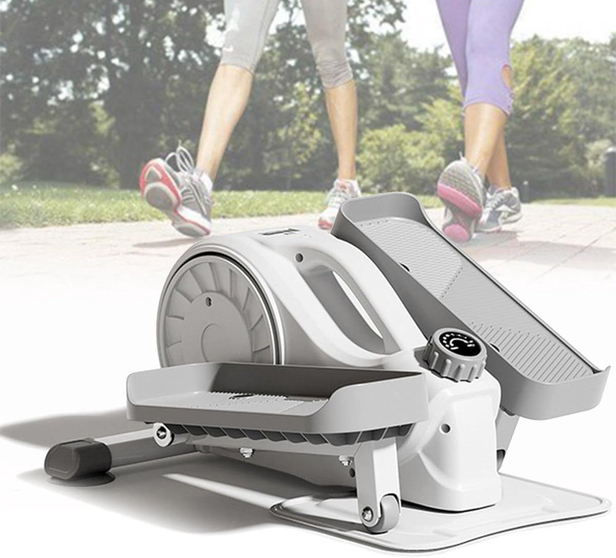 Mini Elliptical - Hometrainer Stepper - Cardio Training - 16 Weerstandsniveaus - 49x44x25CM - Zwart (9101333027311)