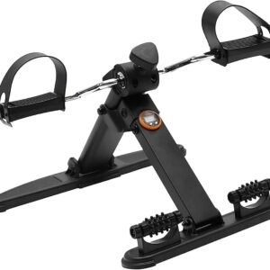 Mini Fitnessfiets - Hometrainer Beenrevalidatie - Oefenen Armen Benen - Traploze Variabele Weerstand - 38x25x15cm - Zwart (9101223575854)
