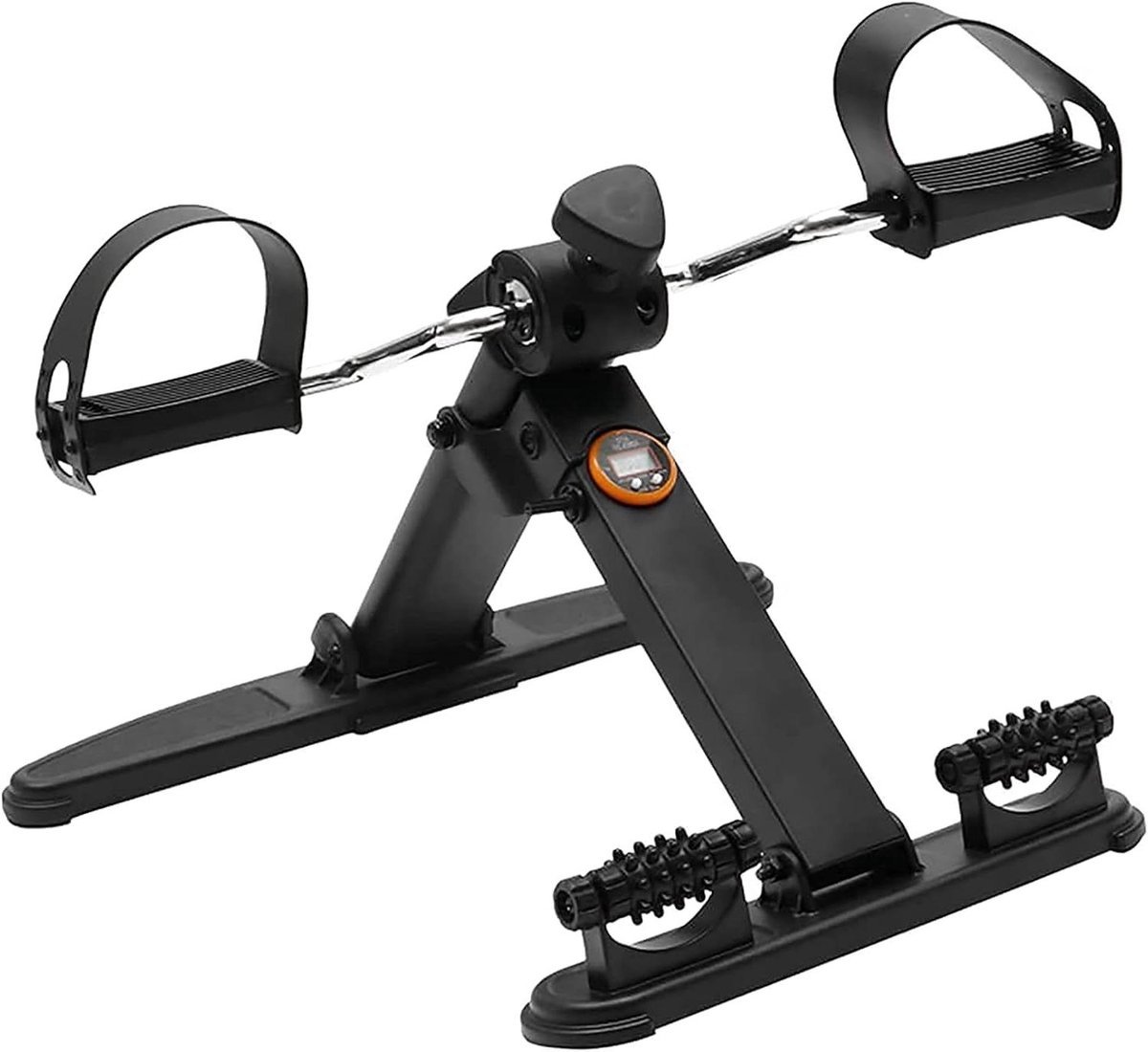Mini Fitnessfiets - Hometrainer Beenrevalidatie - Oefenen Armen Benen - Traploze Variabele Weerstand - 38x25x15cm - Zwart (9101223575854)