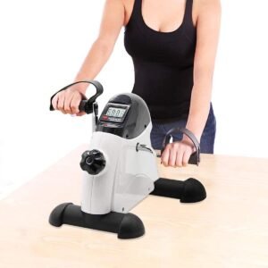 Mini Hometrainer - Fiets Hometrainer - Oefenen Benen Armen - Verstelbare Weerstand - 35 x 35 x 25 cm - Zwart (9101444414123)