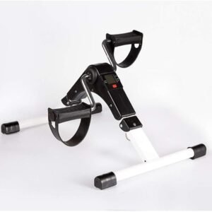 Mini Hometrainer - Fiets Oefenapparaat - Revalidatie Thuis - LCD Display - Compact Design - Wit (9101342893211)