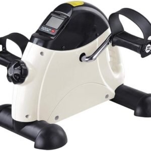 Mini Hometrainer - Oefenfiets Arm Been - Conditie Verbeteren - Verstelbare Weerstand - 41x35x23 CM - Wit Zwart (9101353737528)