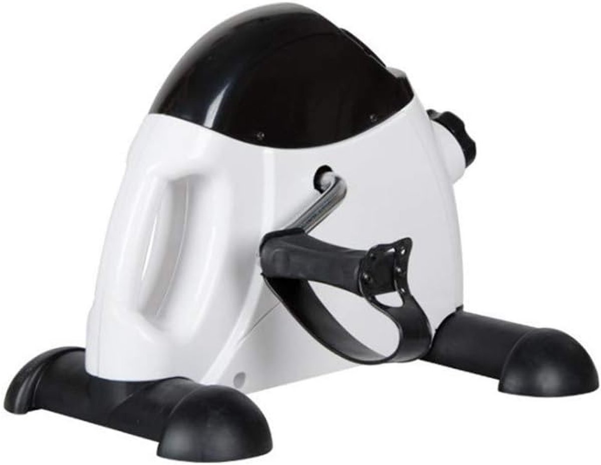Mini Hometrainer - Oefenfiets Fitness - Actieve Revalidatie - Verstelbare Weerstand LCD - Compact - Wit Zwart (9101351211587)