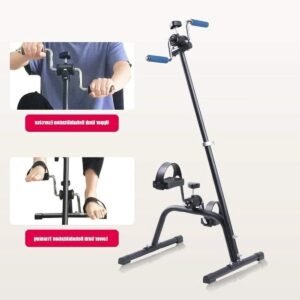 Mini Hometrainer - Pedaaltrainer Beenmachine - Fysiotherapie Revalidatie - Verstelbare Weerstand - Niet-markerende Voeten - Zilver (9101415807992)