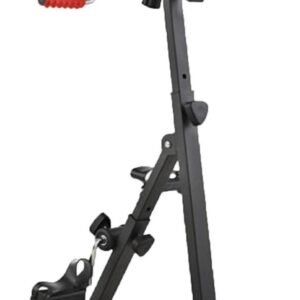 Mini Hometrainer - Pedaaltrainer Fitnessapparaat - Oefenen Benen Armen - Verstelbare Weerstand - 46.5x36x73-88 cm - Zwart Rood (9101229665412)
