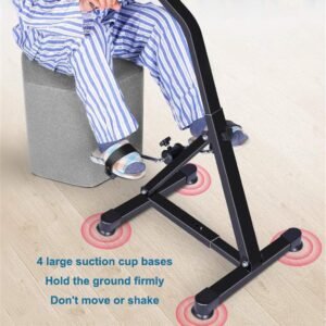 Mini Hometrainer - Voet Pedaalapparaat - Thuis Fitness - Verstelbare Hoogte - 42x41cm - Zwart (9101365830002)