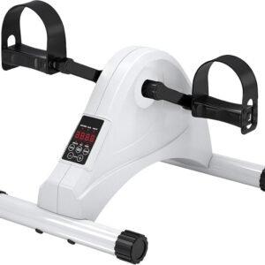 Onderbouw Hometrainer - Minifiets Trainer - Thuiswerken Fitness - Verstelbare Weerstand - 35x29x26 cm - Wit (9101335867328)