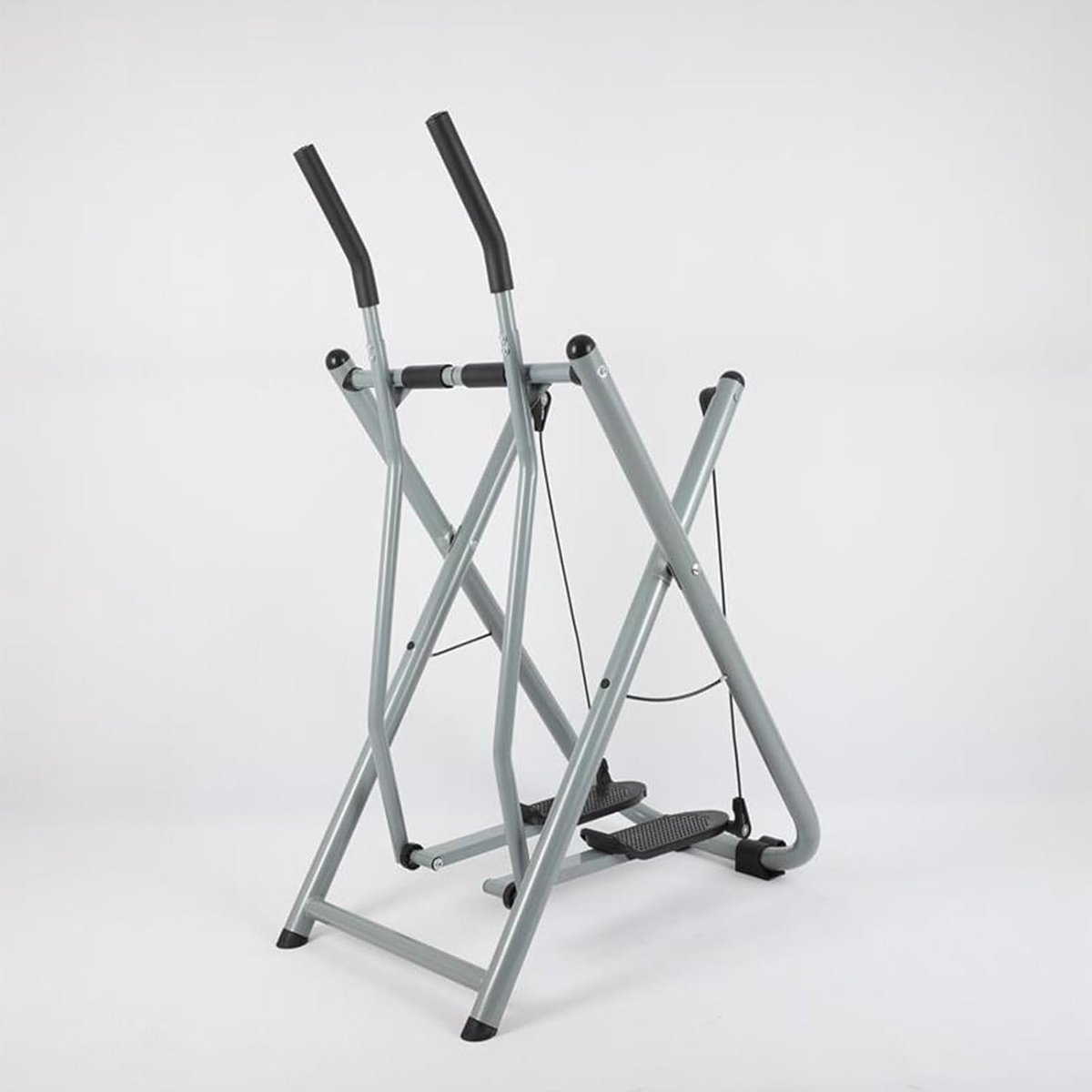 Opvouwbare Air Walker - Elliptische Crosstrainer - Full Body Workout - Ruimtebesparend Ontwerp - Compact Formaat - Zilver (9101159193481)