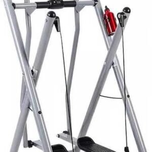 Opvouwbare Crosstrainer - Elliptische Trainer Hometrainer - Thuisfitness Cardio - Ruimtebesparend Opvouwbaar - Tot 113 kg - Zilver (9101443763437)