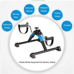 Opvouwbare Fiets - Mini Hometrainer - Revalidatie Training - Verstelbare Weerstand - LCD Monitor - Zwart (9101350640388)