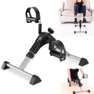 Opvouwbare Hometrainer - Mini Fiets - Herstel en Fitness - Elektronisch Display - 23.5 cm Hoog - Zwart (9101364295635)