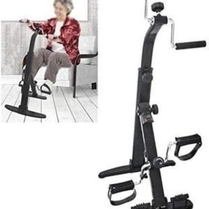 Opvouwbare Hometrainer - Pedaaltrainer Beenfiets - Revalidatie Training - Compact Onder Bureau - 77-95 cm Hoog - Zwart (9101230615741)
