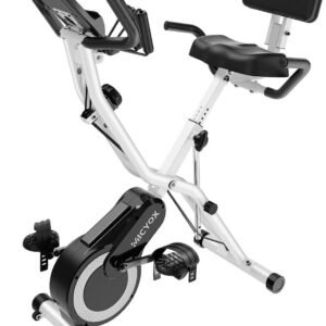 Opvouwbare Magnetische Hometrainer met Extra Groot Zadel, 16 Weerstandsniveaus, Displaymonitor en Hartslagsensor - Ideaal voor Thuis (9101045654041)