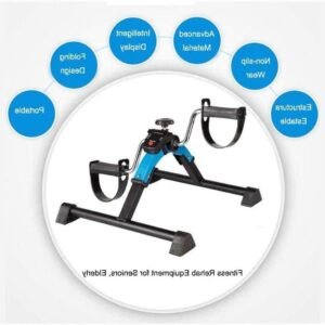 Opvouwbare Mini Hometrainer - Pedaal Trainer - Thuisconditie Opbouwen - Verstelbare Weerstand - 2.4 Kilogram - Blauw (9101252730323)