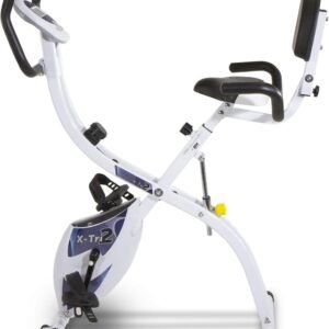 Opvouwbare Platte Fiets - Hometrainer Binnen - Thuis Trainen - Magnetisch Remsysteem - 8 Weerstanden - Wit (9101307428281)