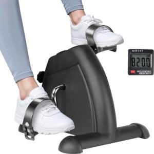 Pedaal Hometrainer - Mini Fiets Trainer - Onder Bureau Trainen - Verstelbare Weerstand - Compact Formaat - Zwart (9101419612325)