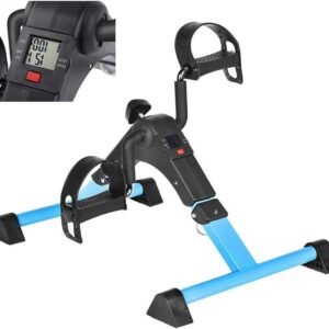 Pedaaltrainer - Mini Hometrainer - Fysiotherapie en Revalidatie - LCD Scherm - 37x49.5x23cm - Blauw (9101202096141)