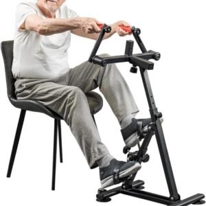 Pedaaltrainer - Mini Hometrainer - Thuis Krachttraining - Verstelbare Hoogte - Compact Design - Zwart (9101332100176)