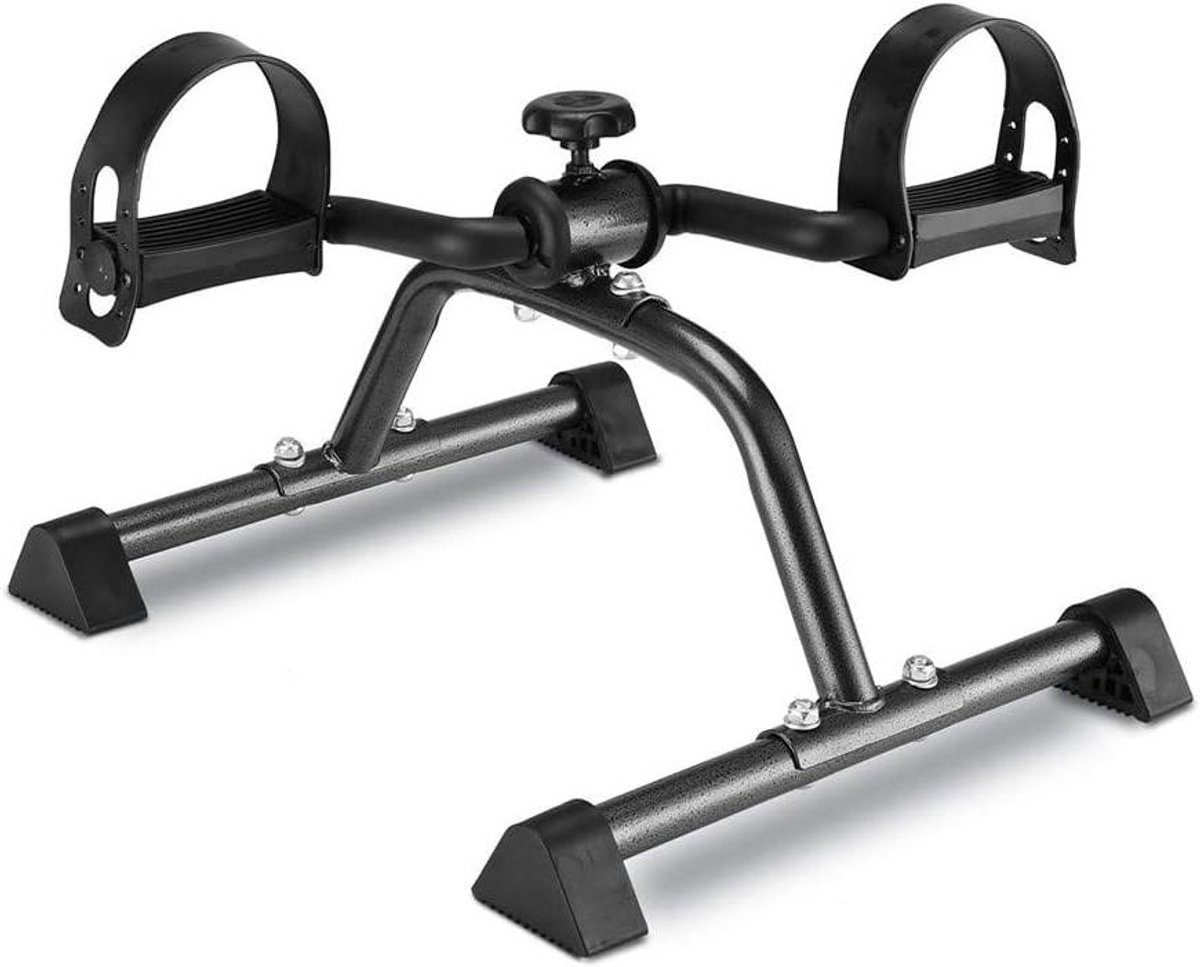 Pedaaltrainer Mini - Hometrainer Voet - Been en Arm - Verstelbare Weerstand - 41x46x25cm - Zwart (9101202100671)