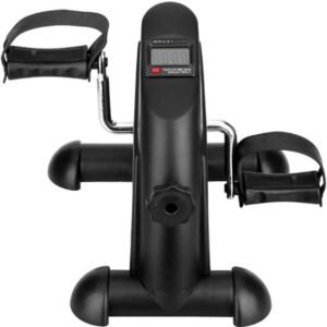 Pedaaltrainer - Mini hometrainer - Oefenen thuis - Verstelbare weerstand - Met LCD scherm - Zwart (9101202098022)