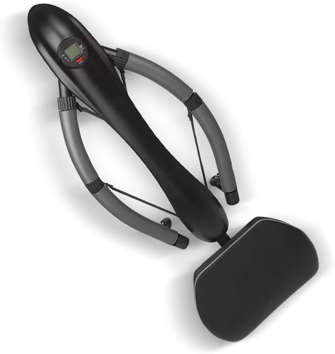 Roeitrainer Kern - Fitnessapparaat Buik - Full Body Workout - Instelbare Weerstand - Koolstofstaal - Zwart (9101246555949)