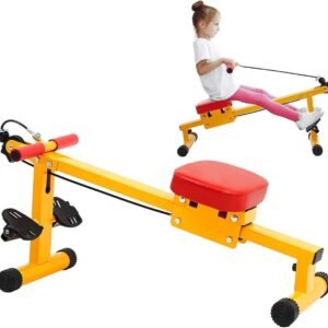 Roeitrainer Kinderen - Indoor Fitness - Lichaamsbeweging Thuis - Volledige Lichaamstraining - 82 x 41 x 40 cm - Multicolor (9101276145783)