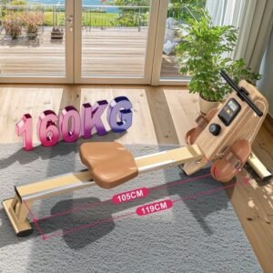 Roeitrainer - Roeimachine - Roeiapparaat - Fitnessapparaat - Indoor Rowing - 16 Weerstandsniveaus - Max. 150 kg - Draadloze Monitor - Verticale Opslag (8721575507177)