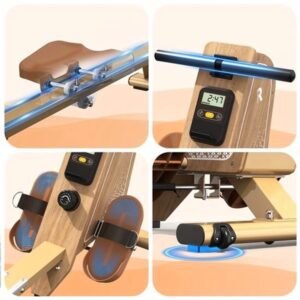 Roeitrainer - Roeimachine - Roeiapparaat - Fitnessapparaat - Indoor Rowing - 16 Weerstandsniveaus - Max. 150 kg - Draadloze Monitor - Verticale Opslag (8721576877736)