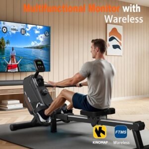 Roeitrainer - Roeimachine - Roeiapparaat - Roeitrainers - Roeimachine Magnetisch - 16 Weerstandsniveaus - Max. Belastbaar Gewicht 150 kg - Compact Opvouwbaar Met Digitaal Display (8721577249105)