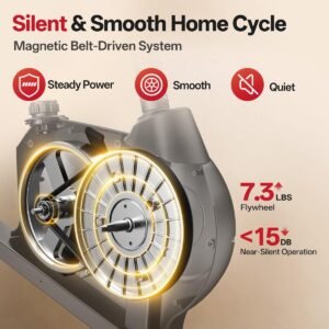 SnelShoppen - Ligfiets voor Thuis, Bluetooth Magnetische Hometrainer met LCD Scherm, Verstelbare Zitting, 136 kg Gewichtscapaciteit, Ideaal voor Senio (2304879958546)