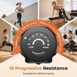 SnelShoppen - Verbeterde Ligfiets Hometrainer voor Thuis, Recumbent Fitnessfiets met 16 Weerstandsniveaus, XL Comfortzadel, App/Bluetooth Connectivite (2715191201881)