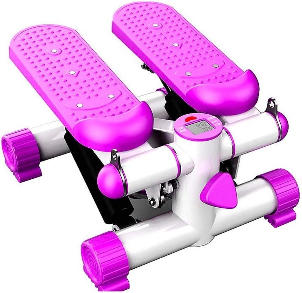 Stepper Fitnessmachine - Hometrainer Stepper - Thuis Trainen - Robuuste Stalen Structuur - 35.5 x 22 x 41 cm - Roze (9101416177735)