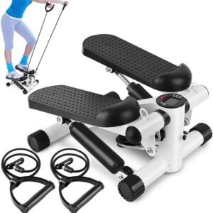 Stepper - Hometrainer - Fitness thuis - Met draadloze computer - 100 kg draagvermogen - Zwart (9101216577933)