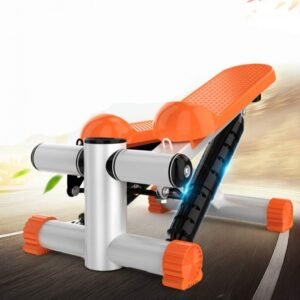 Stepper met LCD - Mini hometrainer - Thuisconditie opbouwen - Met voetmassage - 39x29x26 cm - Oranje (9101363536425)