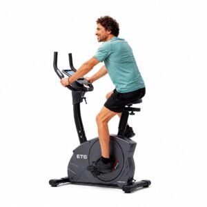 CHRISTOPEIT Hometrainer ET 6 - Fitnessfiets voor thuis met 24 weerstandsniveaus - Stil - Ergonomisch - Magnetische Weerstand - Bluetooth - Kinomap - Ergometer Fiets (4044163050454)
