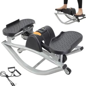 Compacte Hometrainer - Mini Stepper - Cardio Training - Met Weerstandsbanden - 50 x 25 x 25 cm - Diverse Kleuren (9101158192225)