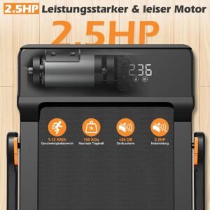 Elektrische Loopband - Fitnessapparaat - Thuis Sporten - Inklapbaar Ontwerp - 125 x 55 x 12 cm - Zwart (9101210652315)