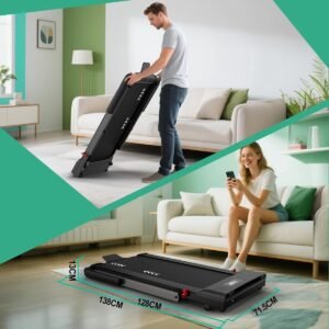 FlexRun Elite 4-in-1 Opvouwbare Loopband met 7% Hellingshoek - Walking Pad & Hardloopband 1-12 km/u, Bluetooth App & Speaker, Schokabsorptie, LED Displays, Compact Design 128 x 71,5 x 109 cm (9507386729125)