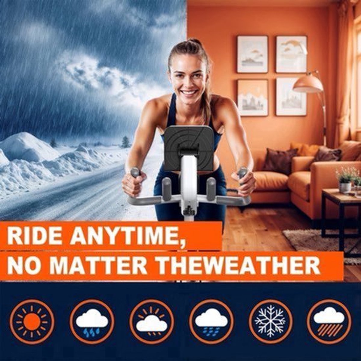 Hometrainer - Ergometer - Fitnessfiets - Indoor Bike - Stationaire Fiets - 300 Watt Weerstand - Stabiliteit Tot 150 Kg - Grijs (9113769098018)