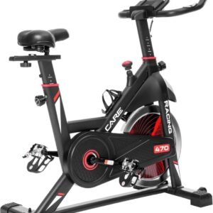 Hometrainer Fiets - Spinbike Indoor - Thuis Sporten - Stille Riem Aandrijving - 95x51x106cm - Zwart (9101166108102)
