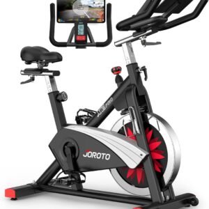 Hometrainer Fiets met Bluetooth - Magnetische Weerstand 1-100% - 18 kg Vliegwiel - Watt en RPM Display - Verstelbaar - Tot 160 kg (9507615515741)