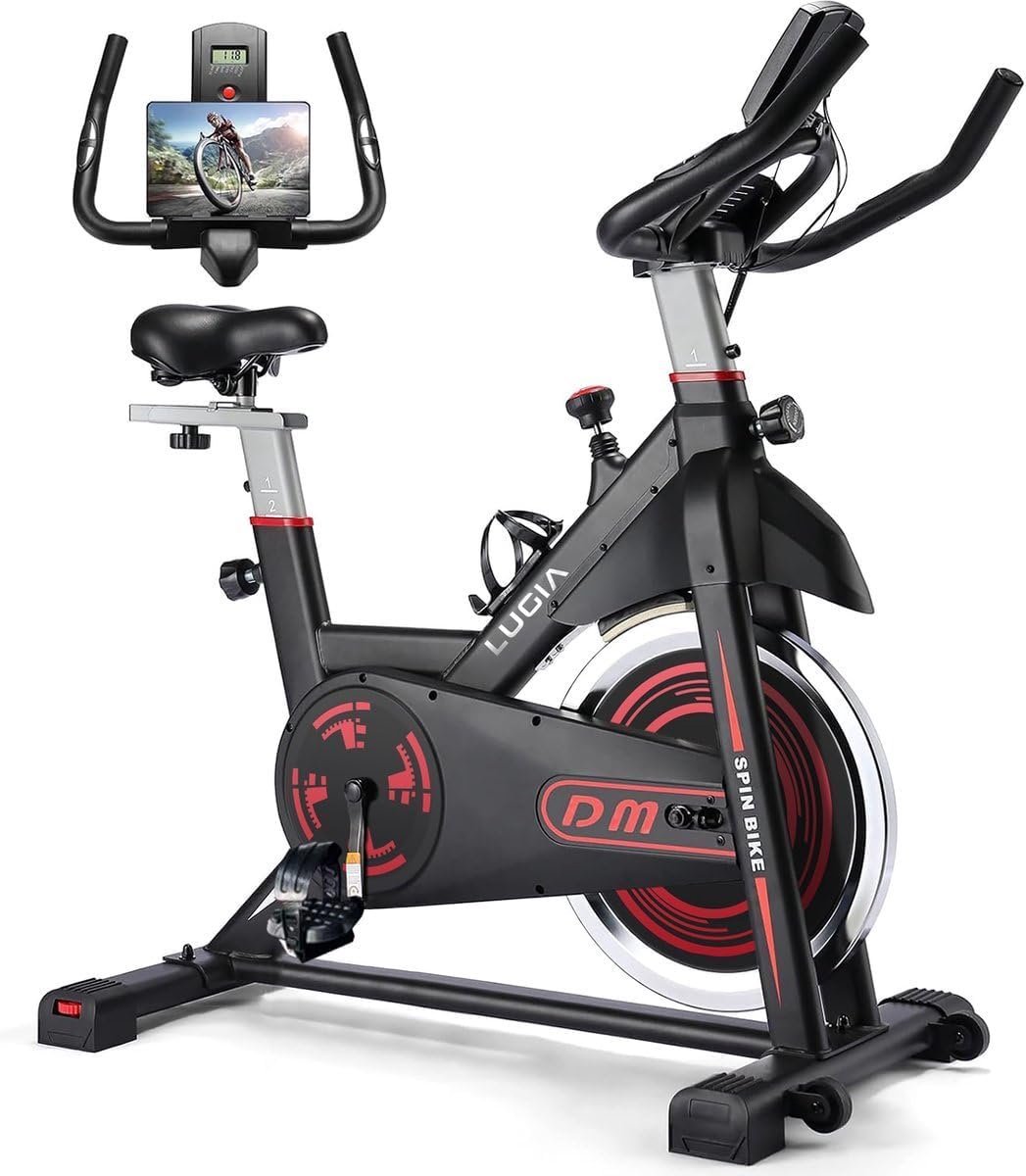 Hometrainer - Fitness fiets - Thuis sporten - Stille aandrijving - 745 x 96 x 185 cm - Zwart (9101174055962)