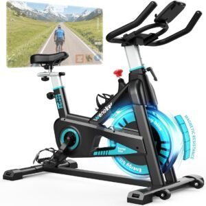 Hometrainer - Spinningfiets Binnen - Cardio Training - Instelbare Weerstand - Tot 160kg - Blauw (9101095471339)