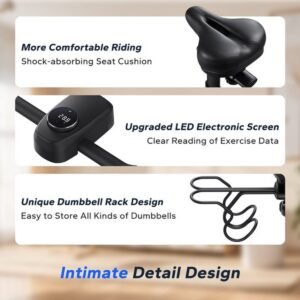Hometrainer Stationair Magnetisch - Geluidsarm Fitnessapparaat - 31 Kg Gewicht - Indoorfiets - Voor Thuisgebruik (9113762693968)